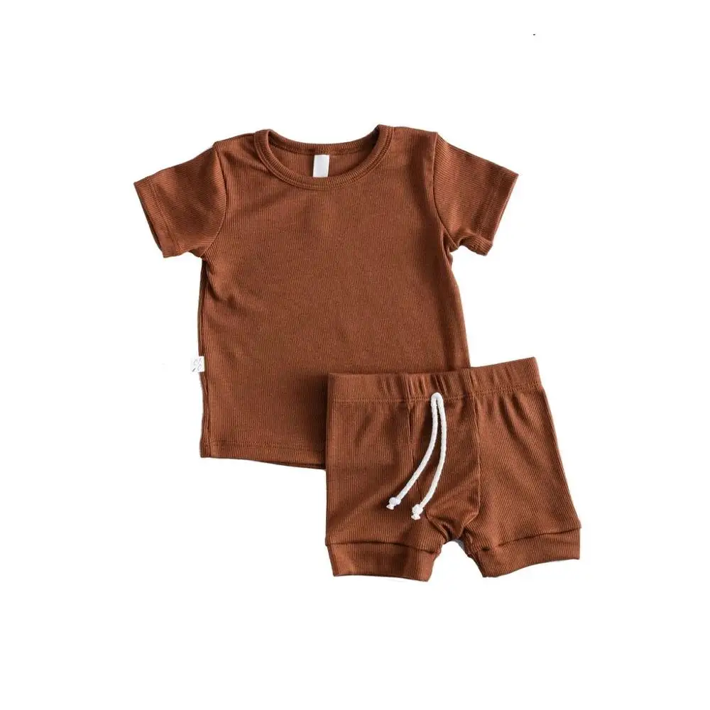 Summer Soft Touching Baby Clothing Short Sleeve t Shirt and Shorts 2pc Set - Image 4