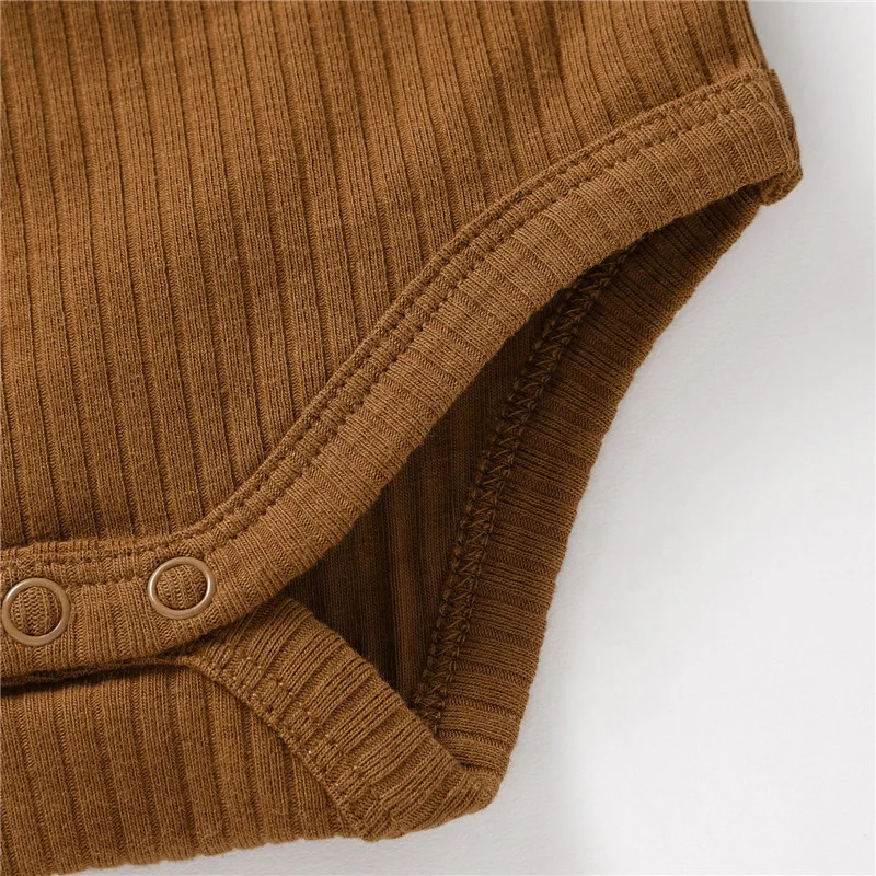 0mths-12mths 12 Colors Ready to Ship Unisex Solid Snap Crotch Short Sleeve Rompers Newborn Baby Bodysuits - Image 4