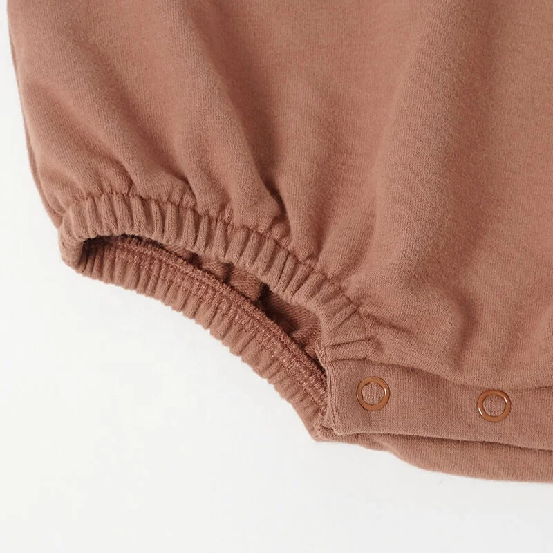 Customized logo From 20pcs Plain Cozy Drop Sleeve Pullover Bubble Romper Baby Sweater Romper - Image 6