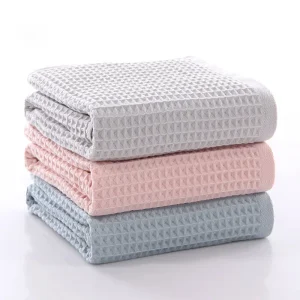 100% Cotton Waffle Absorbent Soft Baby Bath Towel
