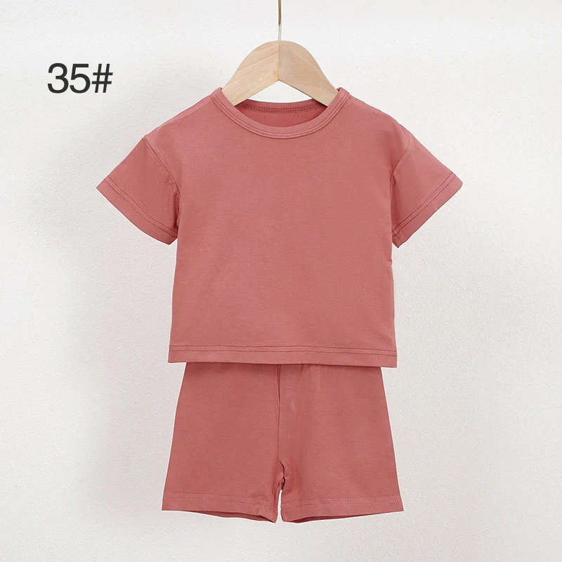 Summer Short Sleeve Soft Baby 2pcs Pajamas Set Baby Top and Shorts Viscose Bamboo Pajamas Baby Clothing Set - Image 6