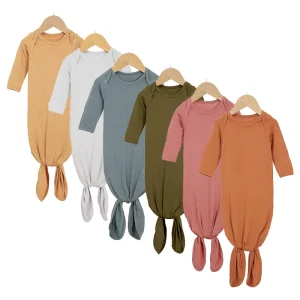 Wholesale Viscose Bamboo Baby Sleeper Gown Solid Bamboo Sleeping Gown for Babies