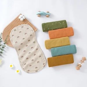 8 Layers Muslin Organic Cotton Baby Burp Cloth Baby Muslin Burp Towel