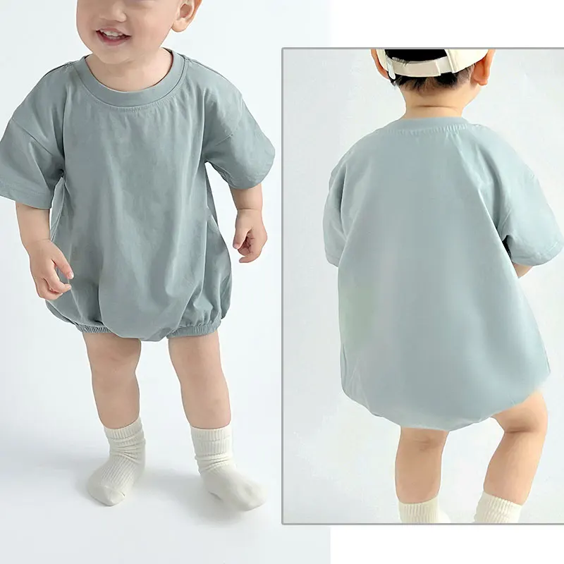 Summer Baby Grow Clothes Romper Solid Jersey White Baby Onesie Rompers - Image 2