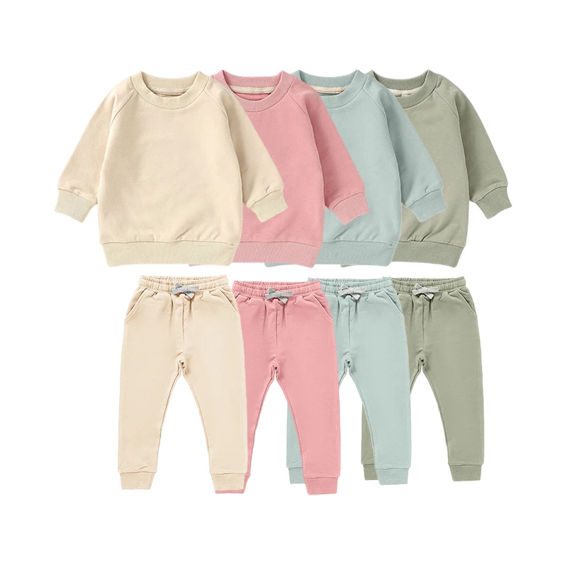 Spring Autumn Pullover Girls Baby Sweatshirts and Pants Set Children Kids Toddler Baby Clothing Sets Boys