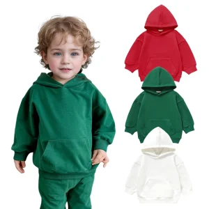 Support Custom New Product Family Organic Cotton Spandex Baby Hoodie Casual Chic for Children Unisex Christmas Clothes