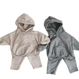 Ultra Soft French Terry Loose Hoodie & Jogger Sweater Suits Baby Sweater Clothing Set