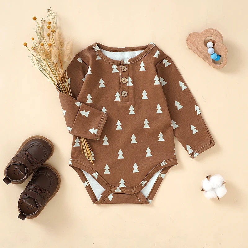 Print Onesies Knitted Baby Sweatshirt Romper Organic Jumpsuit Knit Baby Romper - Image 5