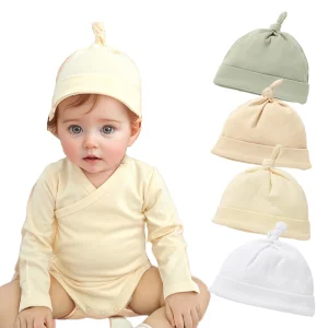 Custom Baby Hat 100% Organic Cotton Cap Embroidery & Printing Available OEM Service