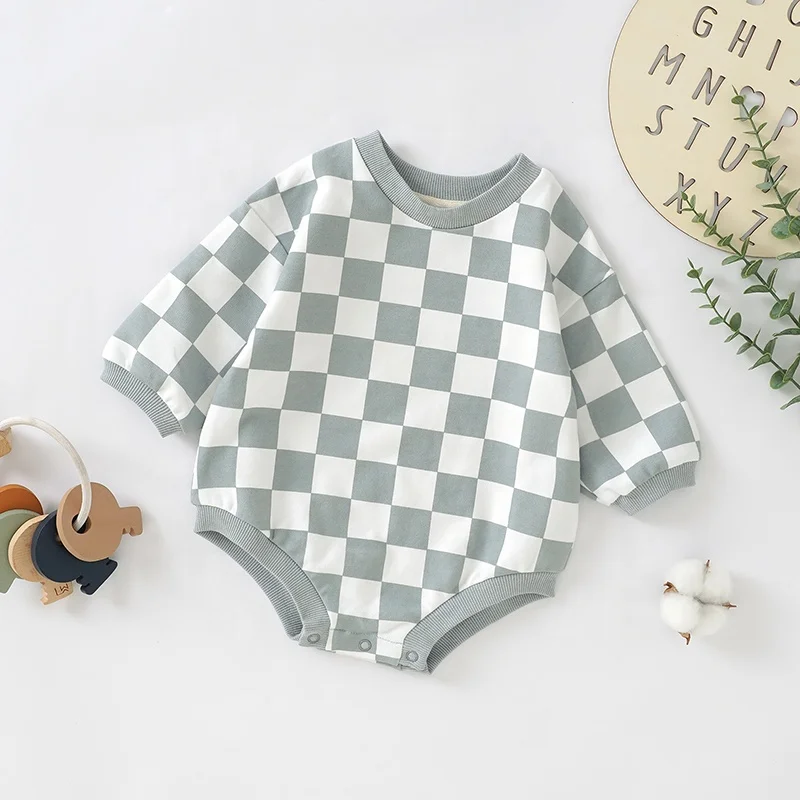 Rib Cuff Stretchy Long Sleeve Autumn Winter Organic Cotton Baby Romper Clothing Baby Boy Romper - Image 3