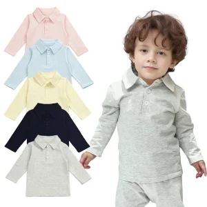 Unisex Polo Collar Sleeve t Shirt Clothing Baby Kids Polo Shirt