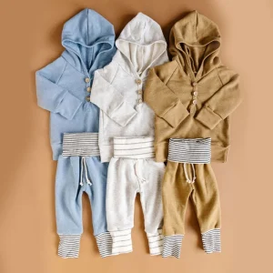 Winter Baby Clothing Set Organic Cotton French Terry Outfit 2pcs Set for Baby