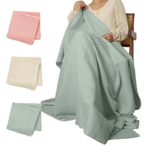 120x190cm Waffle Blanket Bamboo Organic Cotton Blended Soft Bamboo Blanket
