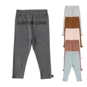 Wholesale Super Soft Organic Cotton Baby Girl Clothes Legging Tights