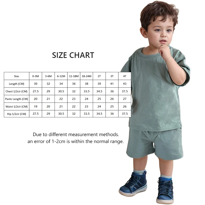 New Organic Cotton Short Sleeve Top and Pants Baby Girls Suit Boys Summer Clothes Set - Image 5