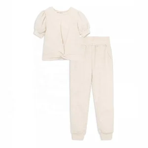 Little Kids Ruffle Sleeve Top & Pants Set Baby Girl Clothes Two Pieces Set