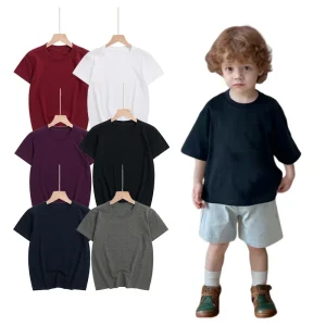 In Stock Drop Shoulder Children's T-Shirts - 180gsm 100% Organic Cotton - Sizes 4T to 12T