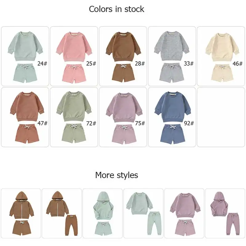 Spring Autumn Pullover Boys Baby Sweatshirts and Shorts Set Children Kids Toddler Baby Clothing Sets Girls - Image 2