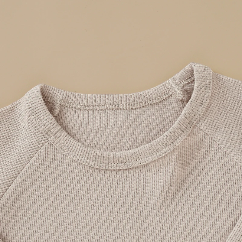 Soft Sleeved Autumn Leggings Baby Clothes Set Baby Organic Cotton Pajamas Set - Image 4