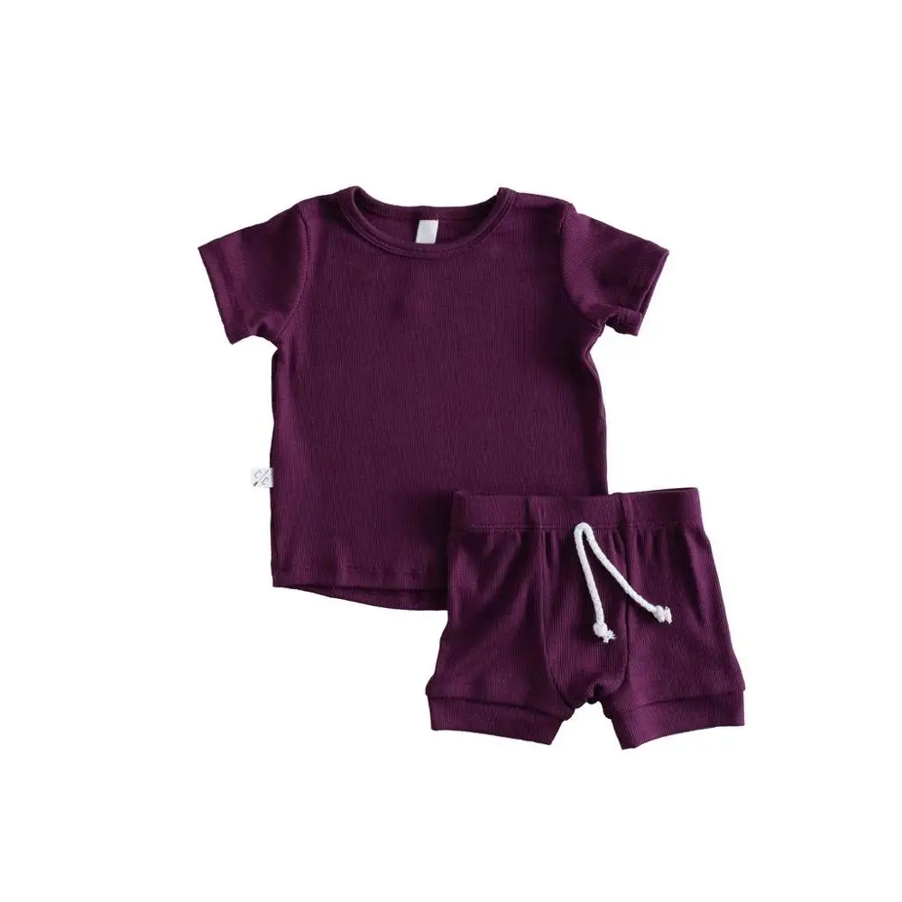 Summer Soft Touching Baby Clothing Short Sleeve t Shirt and Shorts 2pc Set - Image 6