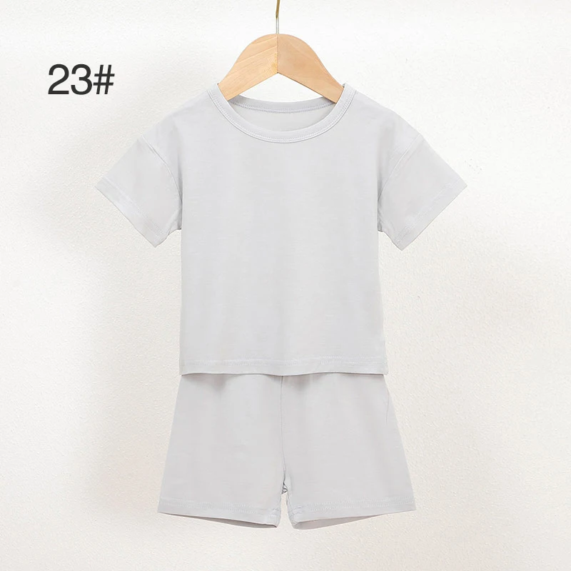 Summer Short Sleeve Soft Baby 2pcs Pajamas Set Baby Top and Shorts Viscose Bamboo Pajamas Baby Clothing Set - Image 5