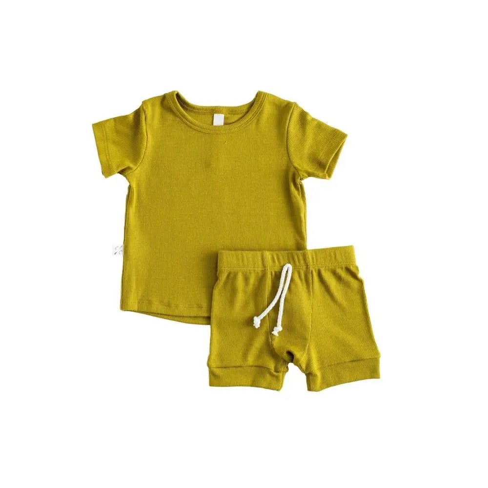 Summer Soft Touching Baby Clothing Short Sleeve t Shirt and Shorts 2pc Set - Image 2