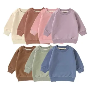 Customized logo From 20pcs Baby Top Loose-Fit Pullover Cozy Soft Organic Cotton Baby Sweater