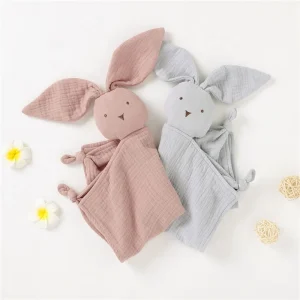 Cute Bird Design Knotted Baby Blanket Comforter Muslin Baby Lovey Blanket