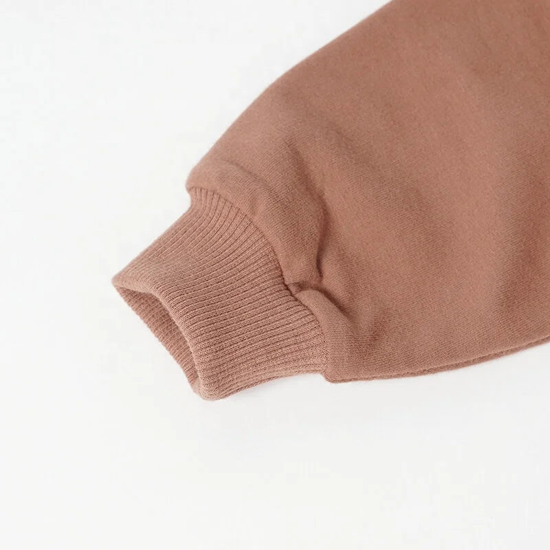 Customized logo From 20pcs Plain Cozy Drop Sleeve Pullover Bubble Romper Baby Sweater Romper - Image 5