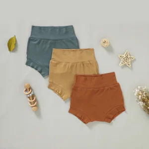 Casual Good Elastic Short Pants New Design Baby Short Bloomers Solid Color Baby Short Pants