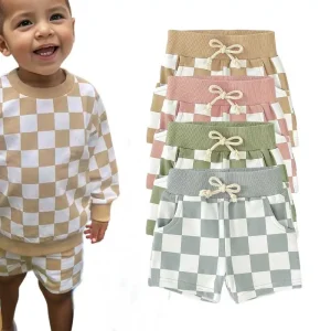 Hot Sale Checkered Baby Shorts Kids Children Pants Baby Short Pants