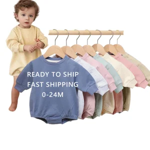 Baby Boutique Romper 100% Organic Cotton Sweater Oversize Baby Rompers
