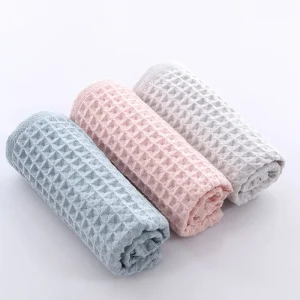 Wholesale Eco Friendly Soft Honeycomb Waffle Washcloths 100% Cotton