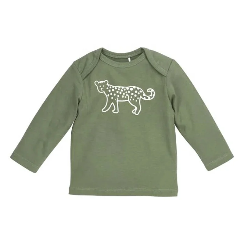 2023 Spring Summer Lap Collars 100% Organic Cotton Tee Shirt Pants, Baby Children Kids Pyjama Clothing Set - Image 3