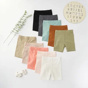 Customized Comfortable Single Jersey Baby Kids Biker Shorts