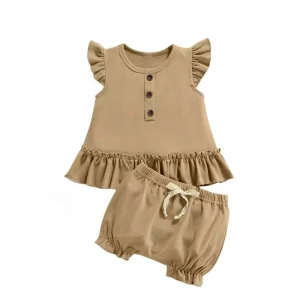 Cute Girls Summer Set Cotton Skirt Top and Short Pants for Baby Girls Summer Clothing Set