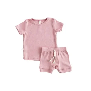 Summer Soft Touching Baby Clothing Short Sleeve t Shirt and Shorts 2pc Set