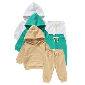 Hot Sale Warm Thicken Baby Suit Girls Boys Winter Children Baby Jogger Set Warm Kids Clothing Set