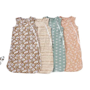 Wholesale Kids Clothes Digital Print Breathable Bamboo Sleeping Sack Zip up Baby Sleeping Bag