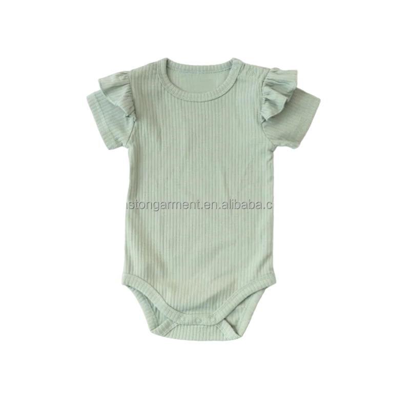Bulk short sleeve baby sleepers in assorted colors and designs for B2B wholesalers seeking quality and affordable infant apparel.