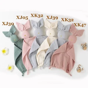 Hot Sale Rabbit Cute Soft Organic Cotton Baby Comforter Blanket Comforter Toy