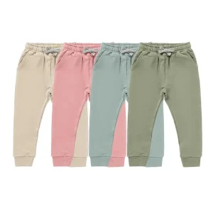 Wholesale New Design Plaid Elastic Waist Full Length Baby Pants Baby Jogger Pants Children Kids Pants