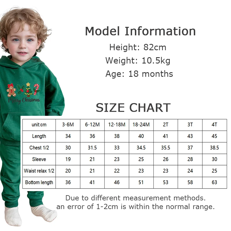 Hot Sell Christmas Fashion Baby Hooded Sweatshirt and Pants Organic Cotton Spandex Embroidery Support Customization for Babies - Image 5
