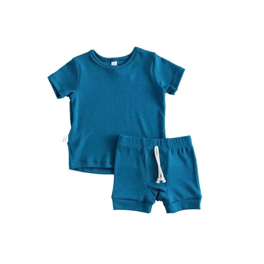 Summer Soft Touching Baby Clothing Short Sleeve t Shirt and Shorts 2pc Set - Image 5