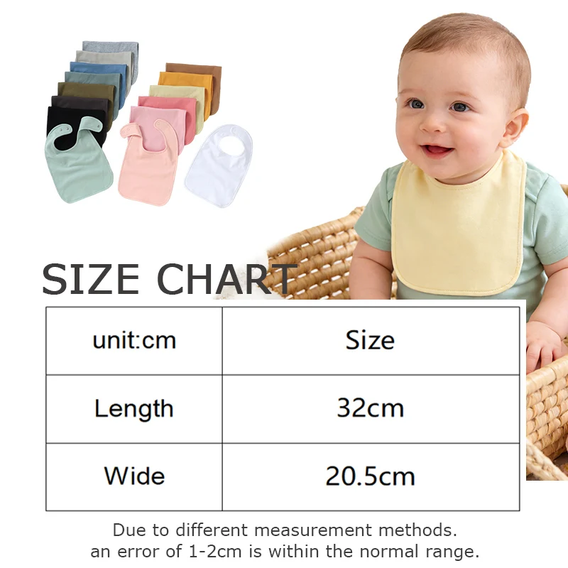 Unique Snap Closure Baby Bibs U Shape Organic Cotton Baby Bandanas - Image 5