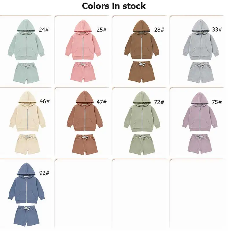 Solid Fashion Children Baby Hoodies Sweatshirts and Shorts Set Baby Clothing Set Autumn - Image 3