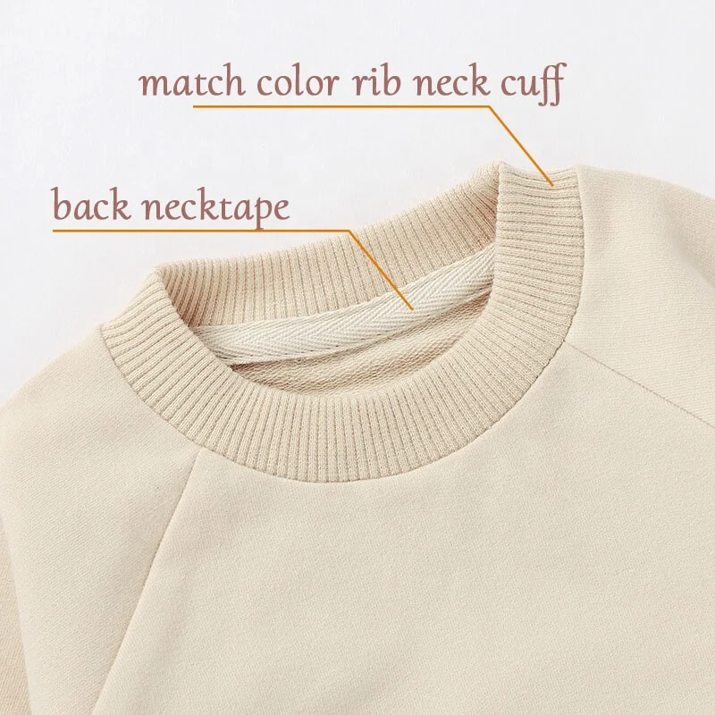 260g French Terry Baby Tracksuit Baby Outfits Autumn Winter 2pcs Baby Clothes Sweater Suit Clothing Set - Image 3