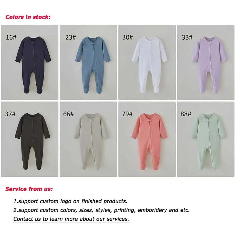 Organic Cotton Infant Clothing Infant Rompers Gots Certified Baby Bodysuit White Baby Sleepers With Mittens - Image 2