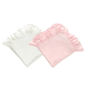 New Arrival Comfort Cute 100% Organic Cotton Baby Soft Interlock Ruffles Swaddle Blanket 100x100cm All-Season Eco-Friendly