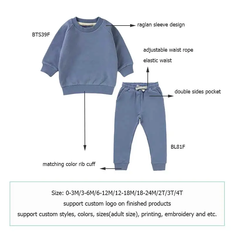 Spring Autumn Pullover Girls Baby Sweatshirts and Pants Set Children Kids Toddler Baby Clothing Sets Boys - Image 2
